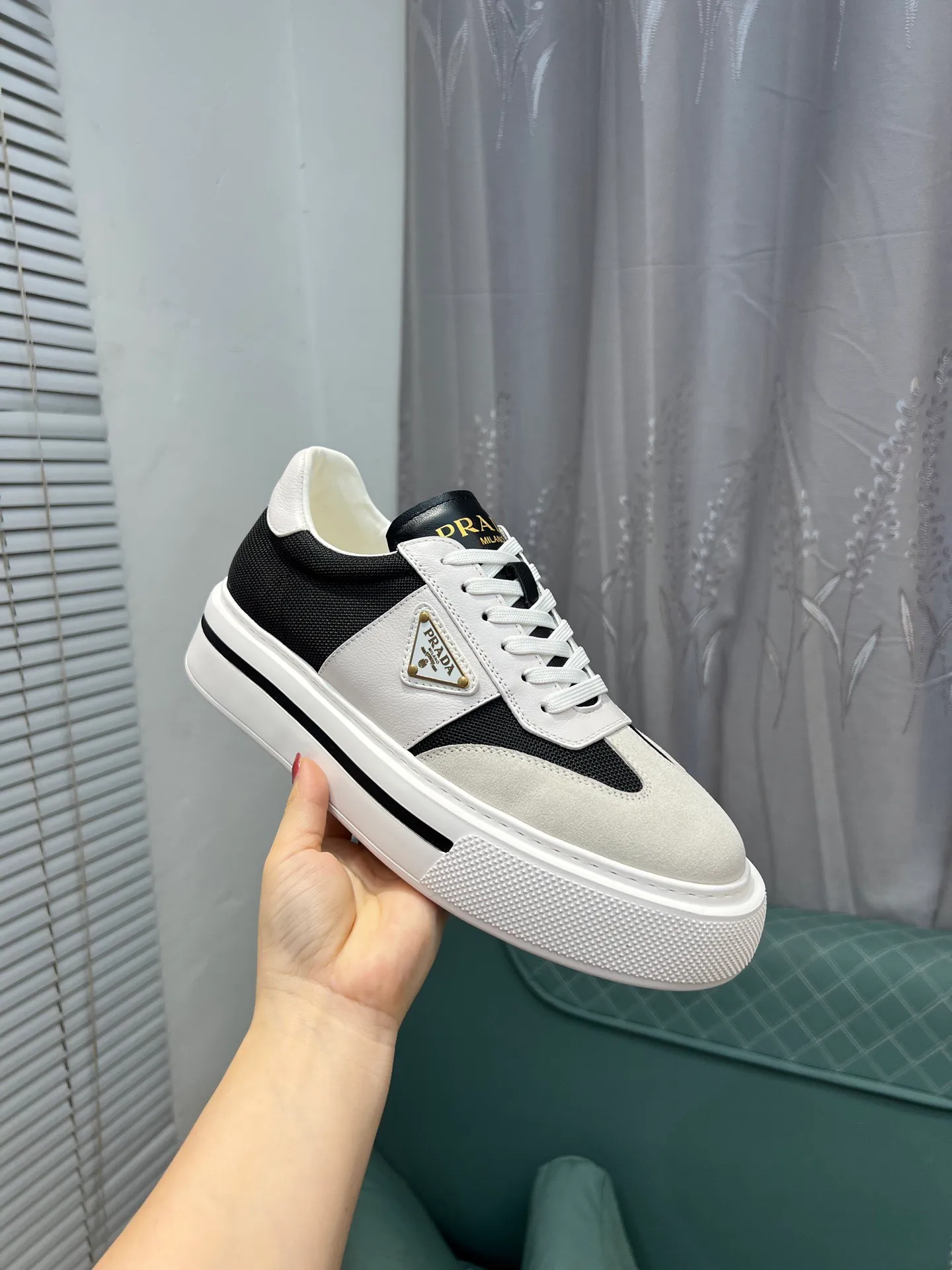 Men's shoes 💰580 [PRADA] Men's shoes are popular in the counter, the official website is synchronized, 1 high-quality shipment ✔️ Original frosted cowhide + cowhide lining, 1🆚1 replica, original sole, 38-45 (45 customized, non-refundable)